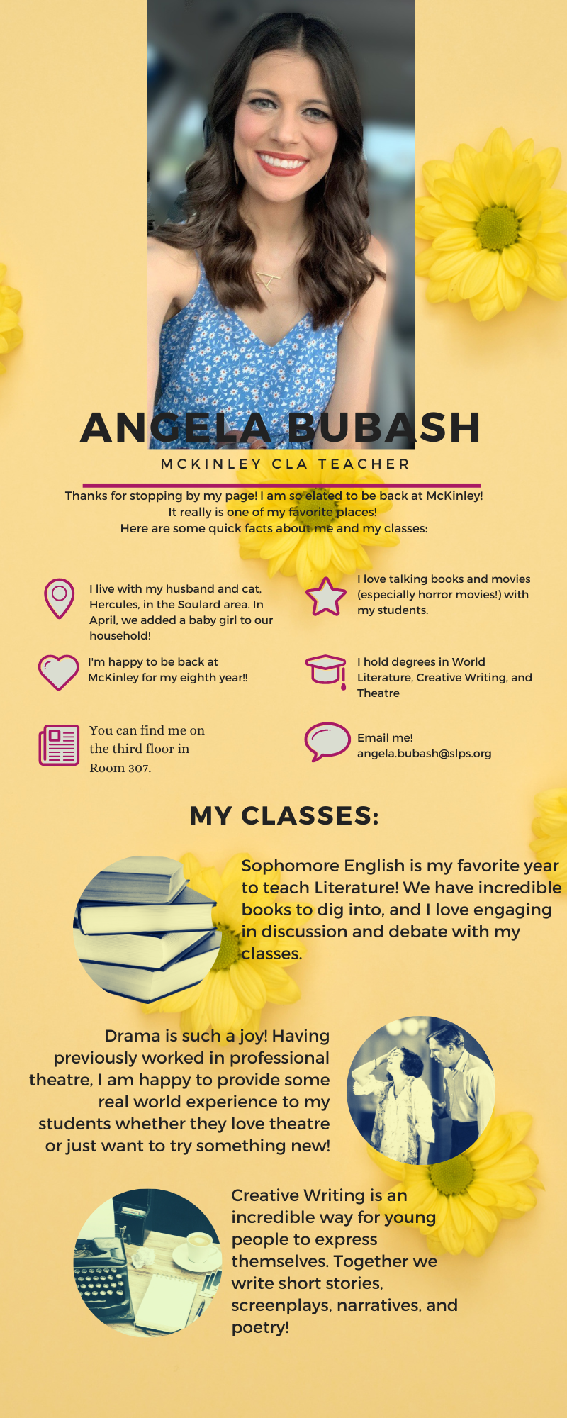 Angela Bubash- Sophomore English, Creative Writing, and Theatre